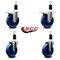 Service Caster 5'' Solid Poly Swivel 1-3/8'' Expanding Stem Caster Set 2 Total Lock Brakes, 4PK SCC-EXTTL20S514-SPUS-2-S-2-138 - alternate 2